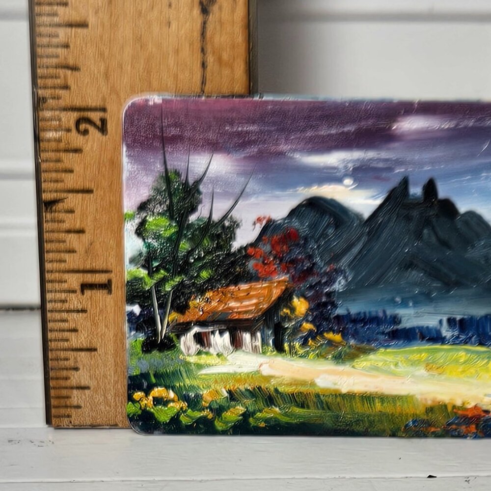 Pair of Vintage Dollhouse Oil paintings - Picture 4 of 6
